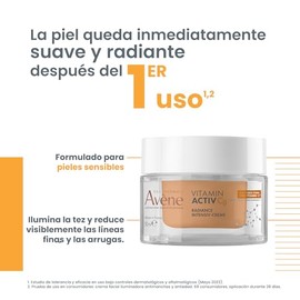 AVENE Vitamin Activ Cg Crema, Hidratación diaria para un Tono Uniforme y Luminoso, 50 ml