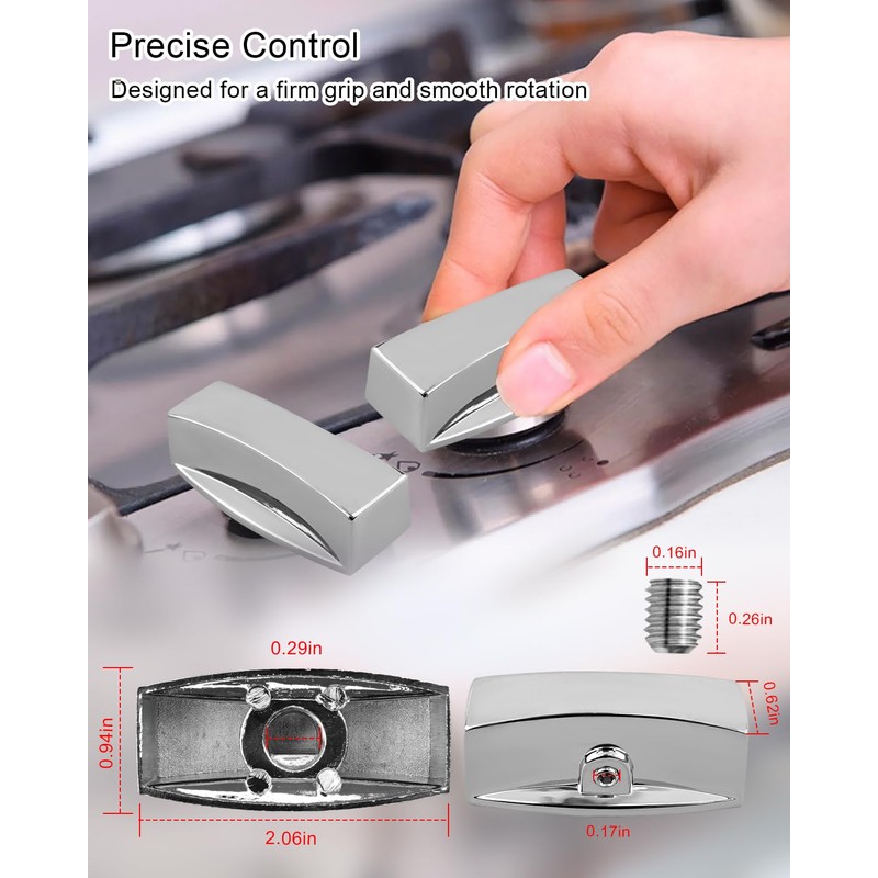 Range Valve Knob for Kitchen Gas Stove Compatible with D-Shaped