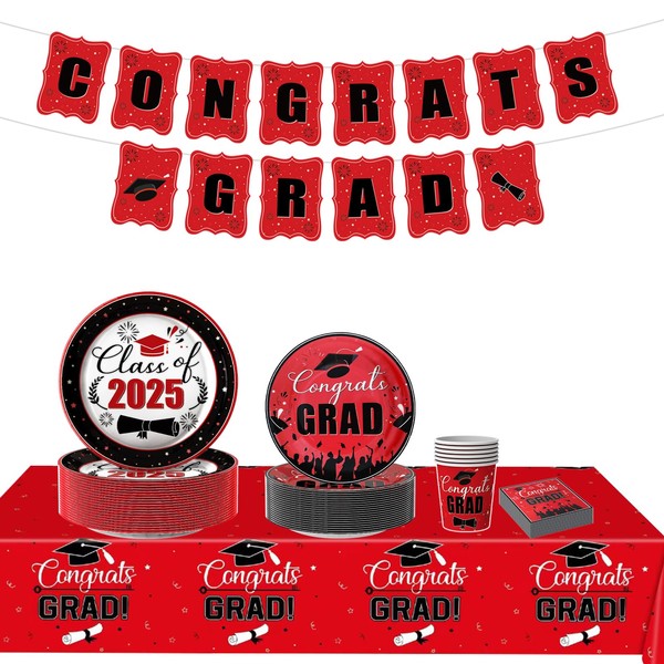 126PCS Graduation Party Decorations of Class 2025 - Including Disposable