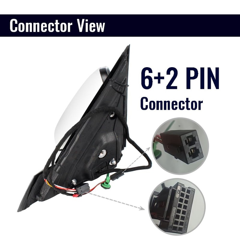 CHELANGHU 6+2 Pins Side | Reverse Mirror Assembly Fit for