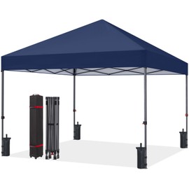 10x10 Pop Up Canopy - Beach Tent with One Push Setup,Navy Blue