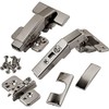 Blum Modern Clip-on Blind-Corner Hinges, Unfinished Metal, 35mm Cup