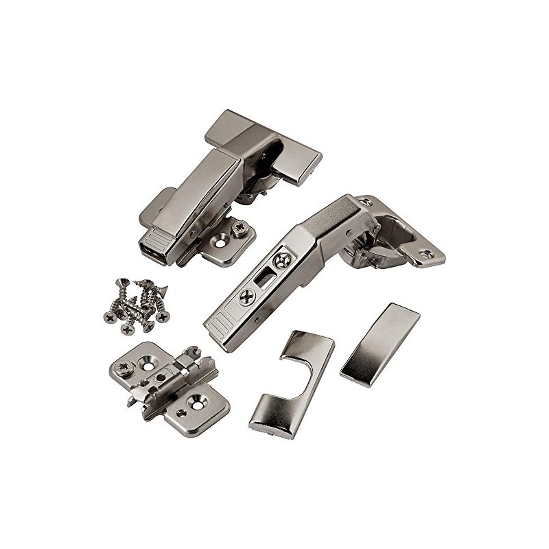 Blum Modern Clip-on Blind-Corner Hinges, Unfinished Metal, 35mm Cup