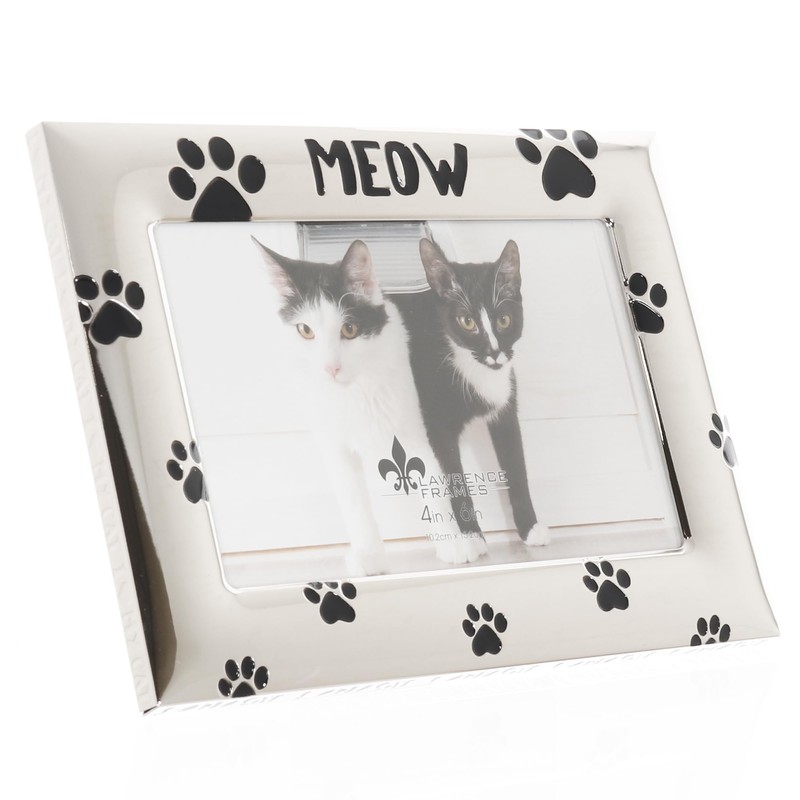 Lawrence Frames Silver Metal Picture Frame - Meow Design -
