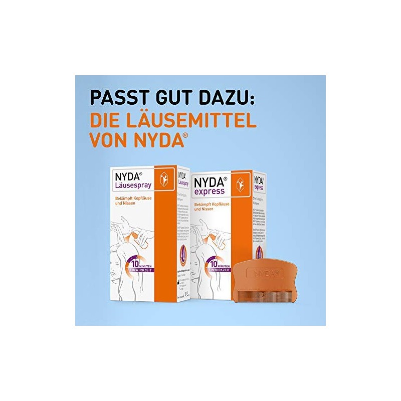 NYDA Läusekamm / Nissenkamm zur Diagnose und Behandlung von Kopfläusen