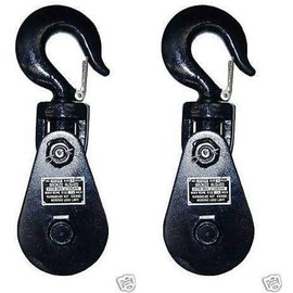 BA Products Qty. 2, 6I-3T3-x2, 3 Ton Snatch Block with 3" Sheave Wheel for Tow Truck, Wrecker, Rollback, Farm Equipment, Crane, Material Handling