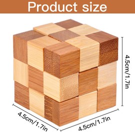 Xrten 9Pcs Wooden Brain Teaser Puzzles,IQ Test Unlock Toy,Small Logic Mind Challenge Puzzle Games,Wooden Blocks Puzzle Toy,Assembling Lock Puzzle Educational Toy Gift