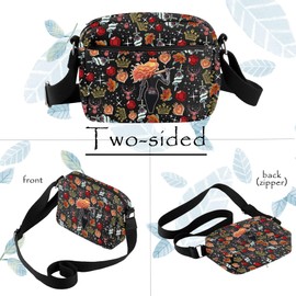 TOBGBE T of Glass Series Merch A Galathynius Crossbody Bag Book Lover Gift Fire Queen Heart Inspired Adjustable Shoulder Bag (Fire Queen Heart Black H CB)