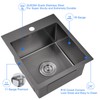 MENATT 15 x 17 Inch Drop in Kitchen Sink, 18