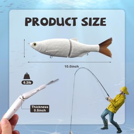 Wshxjzyay 2 Pack Glide Bait, Lure Blanks, Glide Baits for Bass Fishing, Musky Lures, Fishing Lure Blanks, Lure Blanks Unpainted for Fishing