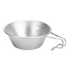 Camping Cup Backpacking Bowl Cup Stainless Steel with Hook Shape