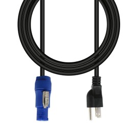 PowerCON to NEMA 5-15P Extension Cord 3-Prong, 20A 3-Pin Male Connector to NEMA 5-15P Plug, 16AWG Heavy Duty Power Cable for Outdoor Stage Lighting, LED Screen, DJ Equipment - 1M/3.2FT
