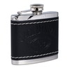 Jack Daniel's Black Leather Wrapped Stainless Steel Flask