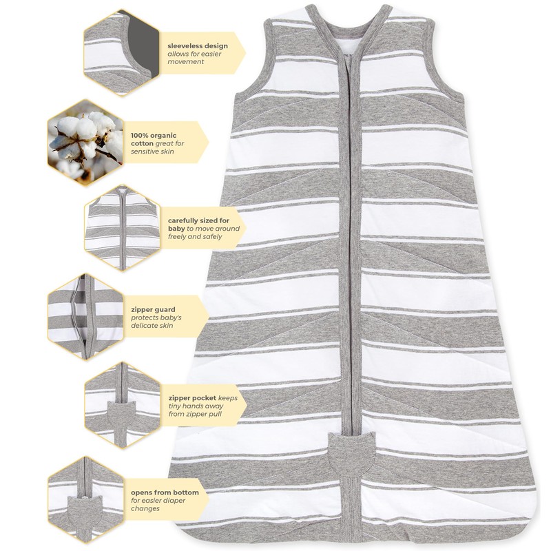 Burt's Bees Baby Beekeeper Wearable Blanket Winter, Organic Cotton Swaddle