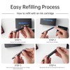 GC QUILL Fountain Pen Ink Cartridges, 72 Pack Blue Ink