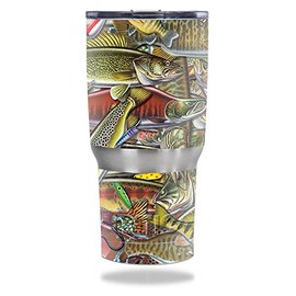 MightySkins Skin Compatible with RTIC Tumbler 20 oz (2016) – Fish Puzzle | Protective, Durable, and Unique Vinyl Decal wrap Cover | Easy to Apply, Remove, and Change Styles | Made in The USA