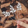 Easedaily Bride Wedding Hair Pins Silver Crystal Hair Piece Rhinetsone