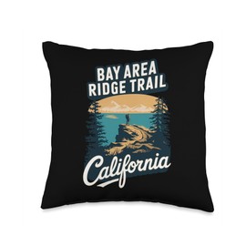 Adventurous Bay Area Ridge Trail California Throw Pillow