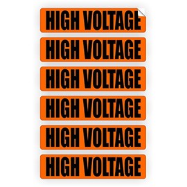 High Voltage Volt Markers | Labels for Conduit PVC Pipe | Vinyl Stickers | Decals | Electrical 6x