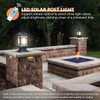 PTOUG LED Solar Post Light Outdoor, Aluminum Fence Post Cap
