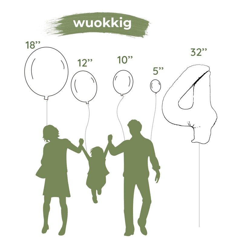 Wuokkig Orange Dinosaur Balloons, 42Pcs Number 4 Dinosaur Party Decoration