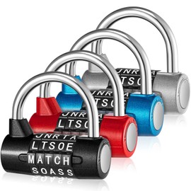 Shimeyao 4 Pcs 5 Letter Combination Lock Heavy Duty Gym Locker 5 Digit Word Locker Keyless Resettable Lock Metal Lock for School Gym Locker Toolbox Hasp Cabinet(Letter Lock)