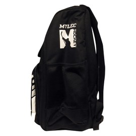 Mylec Everyday Athletic Backpack - Large U Shape Pocket for Bigger Items, 4 Pockets, 2 Mesh Side Pockets, Front Pocket Compartment and Reinforced Zippers (Black/White)
