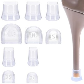 JEYORZY 5 Pairs Heel Protectors Sole for Shoes, Heel Protectors High Heels, Transparent High Heel Protector, Non-Slip Heel Protection, Heel Protection Shoes, Boot Replacement Cap, Weddings, Outdoor