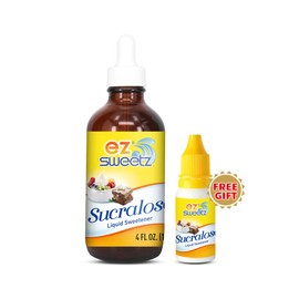 Concentrated Liquid Sucralose Sweetener, 4OZ/120mL (2900 Servings) | One Free Travel Size Bottle 0.5OZ/10mL (360 Servings)