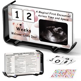 LFKATFI Ultrasound Picture Frames Pregnancy Announcement - Sonogram Keepsake with Pregnancy Countdown for Gender Reveal for Grandparents - Baby Shower Gifts for Expecting Mom