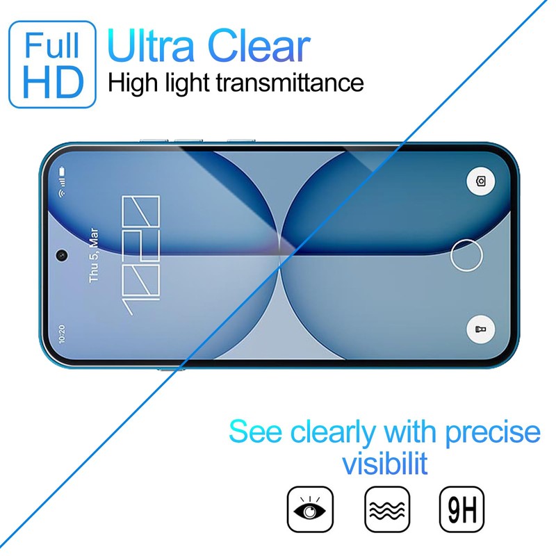Lokyoo 3 Pack Screen Protector for Nothing Phone（4a）[Fingerprint Unlock Support],Ultra