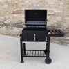 24" Charcoal Barrel Grill w/Collapsible Shelf