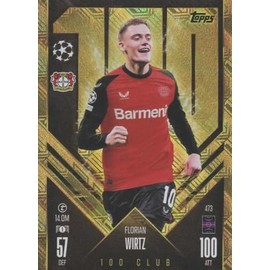 Match Attax 2024 2025 Florian Wirtz 100 Club Trading Card