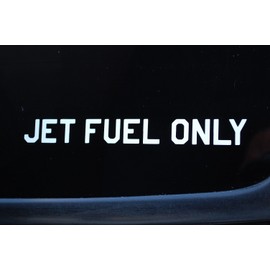 Jet Fuel Only Sticker Vinyl Decal Warning Logo Airplane Aviation Pilot Pick Size/Color! (V459) (6" X .75", White)