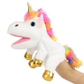 Unicorn Toys Unicorn Hand Puppet, Unicorn Stuffed Animals Hand Puppets Unicorn Toys for Girls, Puppets for Kids Rainbow Unicorn for Kids Puppets for Adults Unicorn Gifts Plush Stuffed Unicorn