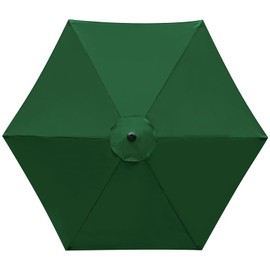 YOUGE OUTDOOR 10 Feet Patio Umbrella Replacement Canopy for 6 Ribs, Market Umbrella Top, Yard Table Umbrella Top Cover,Universal Strong and Thick Umbrella Canopy,Canopy Only (Hunter Green)