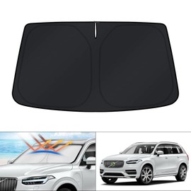 KUST Parasol para parabrisas para Volvo XC90 2016-2023, protector plegable que bloquea los rayos UV para mantener tu coche fresco