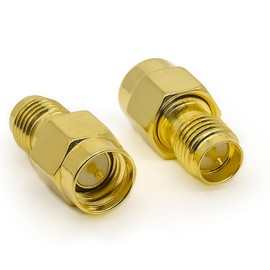 2 個の SMA アンテナコネクタ、SMA オス - RP-SMA メスアダプター、ラジオ、オーディオ、ビデオ、カーアンテナ用の低損失 SMA 性別チェンジャー COA X ケーブルアダプター
