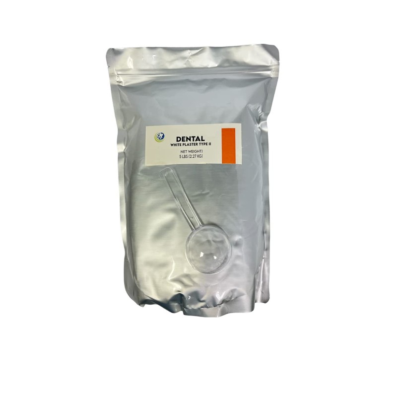 White Dental Lab Plaster with Scoop for Dental Cast Fabrication,