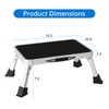 RV Step Stool Foldable 1-Step Stool Ladder Sturdy Metal Stable
