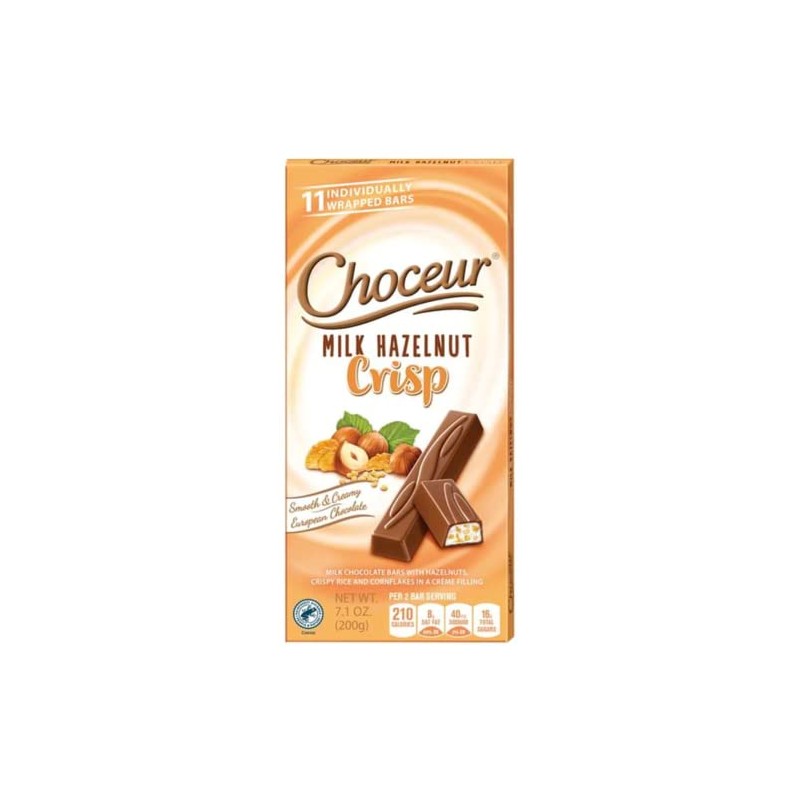 Choceur Milk Hazelnut Crisp Smooth & Creamy European Chocolate, Milk