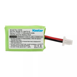 Kastar 84479-01 Battery for Plantronics CS540 CS540A CS540-XD Cordless Headset