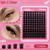 zanlufly Volume Lash Clusters Spiky Eyelash Clusters 120 Pcs Thick