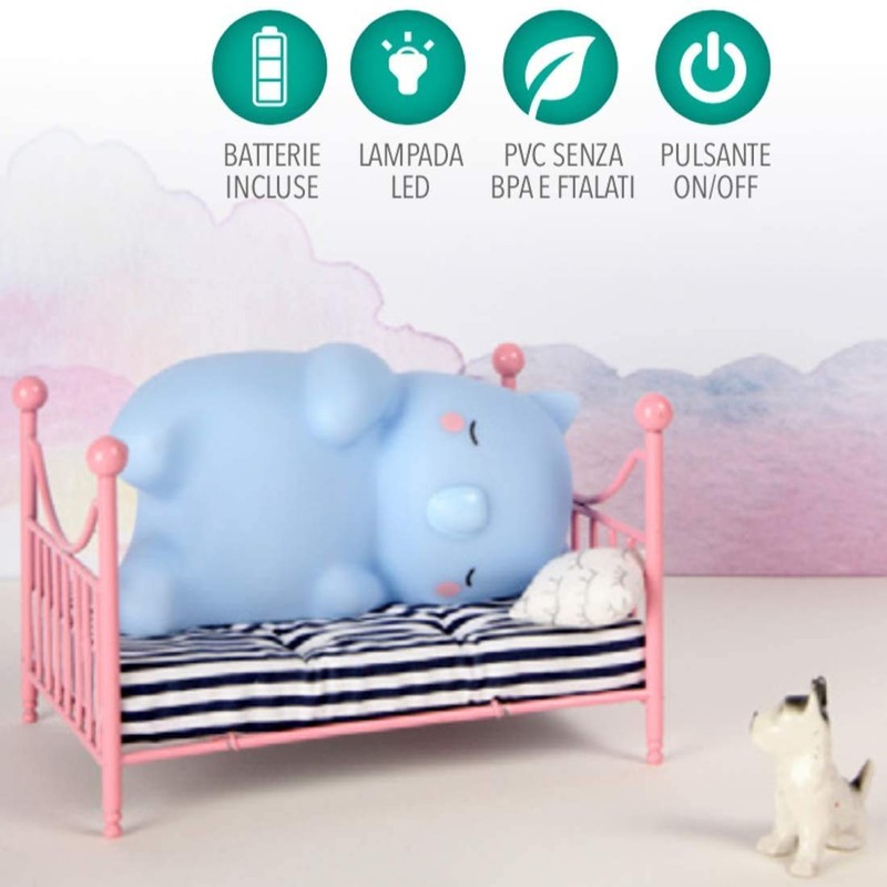 Teeny & Tiny Night Light Small Triceratop Mint 150 g