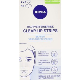 Nivea Visage Hautverfeinerndes Clear Up Strips, 6 unidades, limpieza, máscara de tratamiento de la piel, mujer