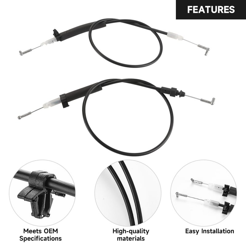 Front Left Right Interior Door Handle to Latch Cable Door