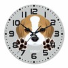 NOMEDOGYIM Dog Wall Clock 10 inch Round Dog Paw Silent