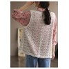 Qian qian Women's Vest, Lace Knitting, Hollow Knitting, V Neck