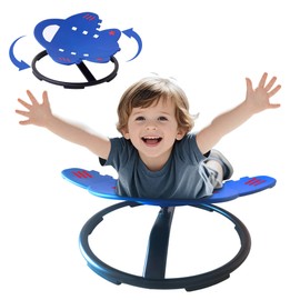 Yiuhhad Airplane Kids Sensory Swivel Chair, Autism Spinning Chair for Kids,New Aircraft Model Sensory Toy,Spin Sensory Toy,Training Body Coordination