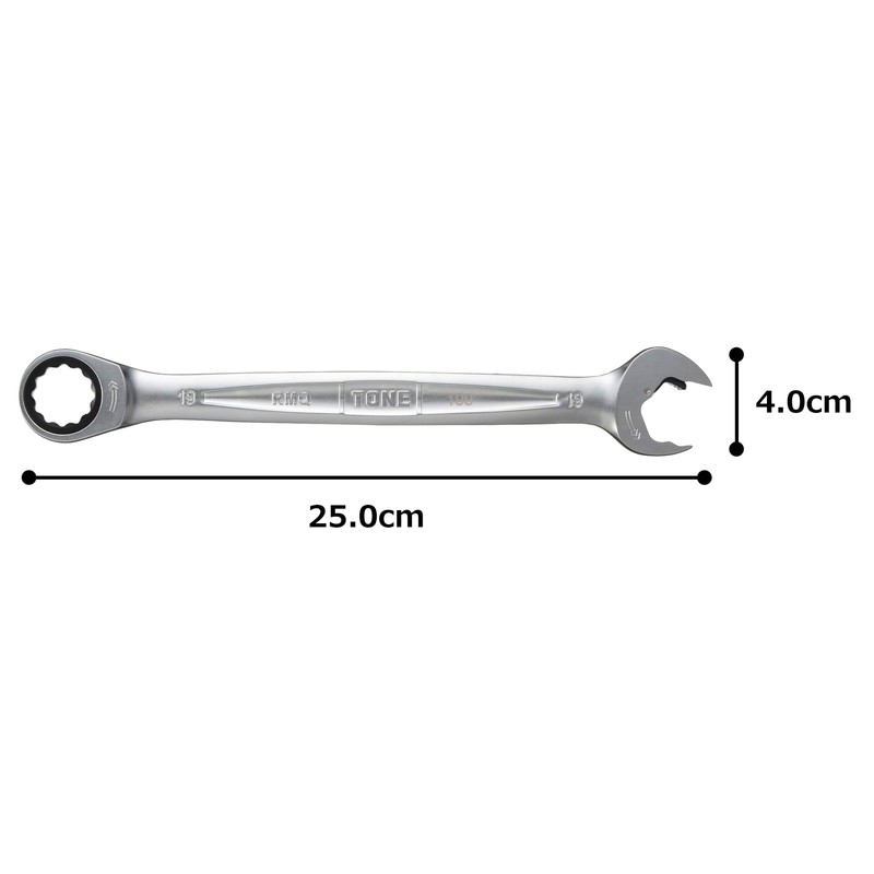 TONE Quick Ratchet Glasses Wrench RMQ-19 Double Side Width 0.7